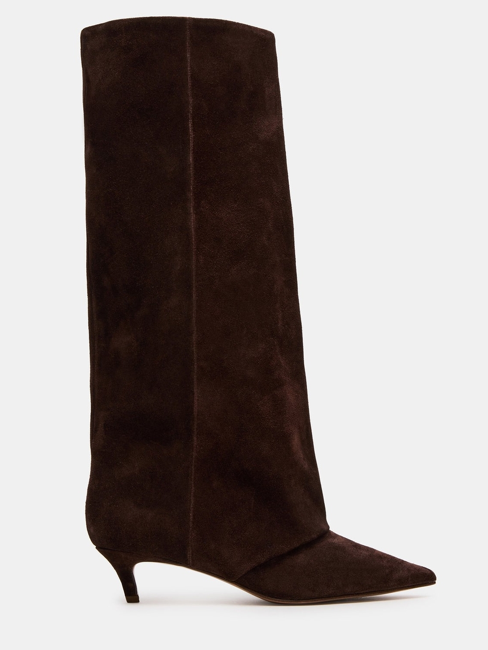 Steve Madden Luca Brown Knee High Suede Kitten Boots Women's Size  6 6.5 7.5. 8